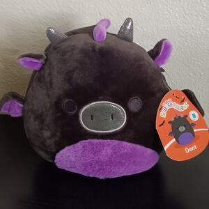 NEW Squishmallow “Dent” First To Market Black Dragon 8” Halloween